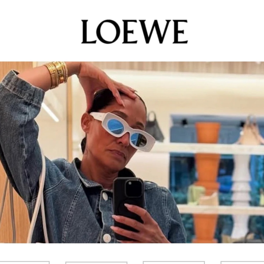 Loewe x paula Ibiza white sunglassess